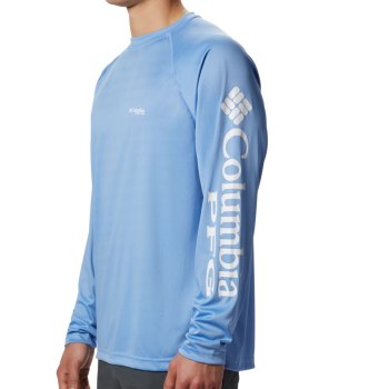 Pánské Mikiny Columbia PFG Terminal Tackle Long Sleeve Big Bílé MOZQPK175